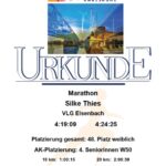 Silke Thies  läuft wie ein Uhrwerk beim Marathon in Karlsruhe