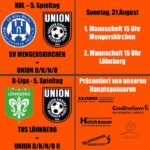 Beide Union-Teams am kommenden Sonntag „On Tour“