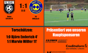 Union Dauborn/Kirberg/Neesbach/Ohren II – SC Offheim II       1:1 (1:1)