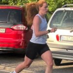 Lisa Müller beim Schwanheimer Pfingstlauf auf dem Treppchen