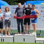 Unser Mixed-Team feiert eine gelungene Premiere beim Burgwald-Triathlon in Bottendorf.