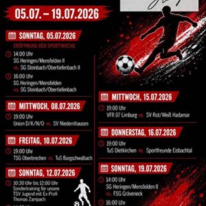 Sportwoche des TSV Heringen vom 5. Juli – 19. Juli
