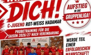 C-Junioren von RW Hadamar laden zum Probetraining ein
