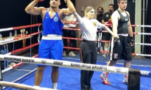 Dzenis Etemovic vom Boxring Condor Limburg den vierfachen türkischen Meister