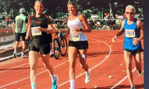 Heinz Dankers LG Brechen bei den hessischen Meisterschaften im Halbmarathon auf dem Treppchen