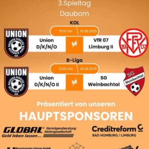 Union-Teams mit Heimspiel-Sonntag in Dauborn