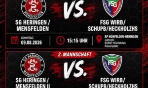 Vorschau der Spiele SG Heringen/Mensfelden – FSG Wirbelau/Schupbach/Heckholzhausen
