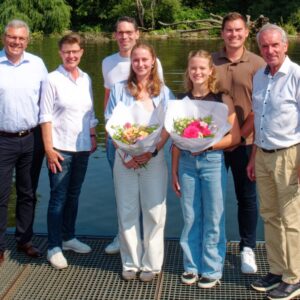 Empfang beim Limburger Club für Wassersport für die erfolgreichen Ruderinnen Charlotte Bergmann und Jette Weilnau und ihren Trainer Florian Bendel am 16. August 2026