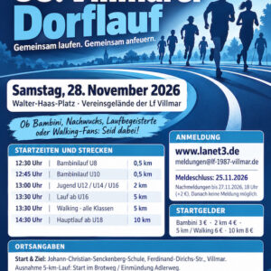 33.  Villmarer Dorflauf am 28. November