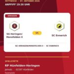 SG Heringen /Mensfelden II – SC Ennerich am morgigen Mittwoch